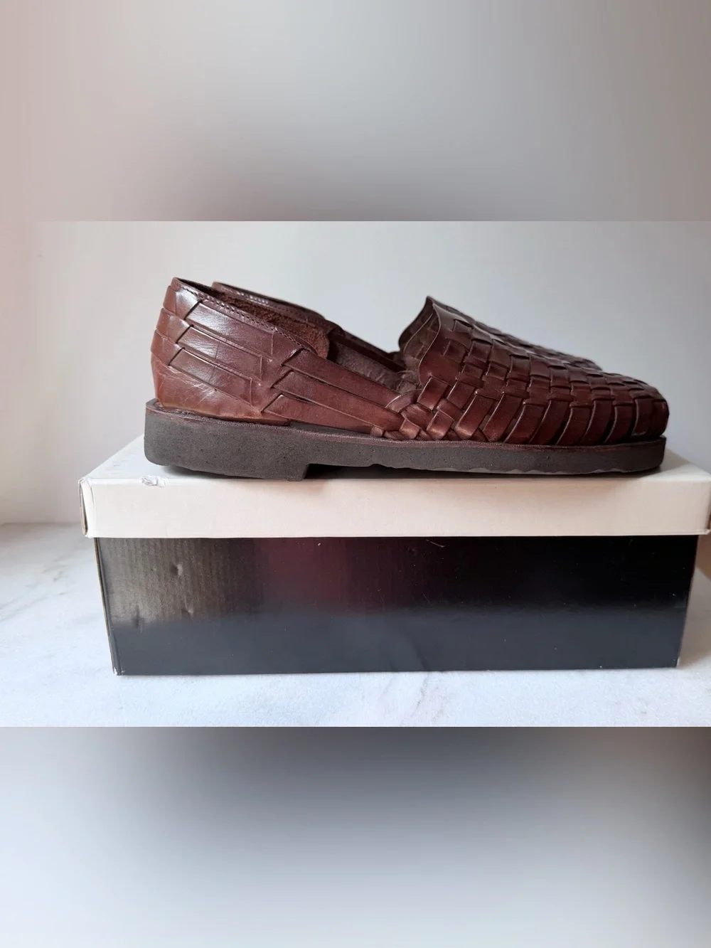 Belvedere Woven Brown Leather Fisherman Sandals, premium huarache-style